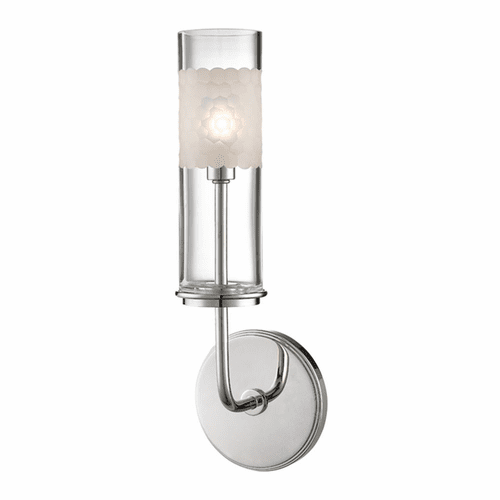 Hudson Valley Wentworth 1-LT Wall Sconce - Polished Nickel - 3901-PN