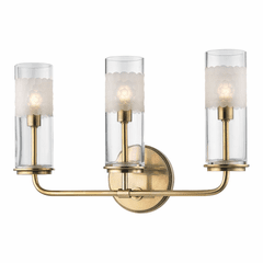 Hudson Valley Wentworth 3-LT Wall Sconce - Aged Brass - 3903-AGB