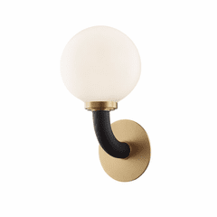 Hudson Valley Werner 1-LT Wall Sconce - Aged Brass/Black - 3631-AGB/BK