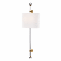 Hudson Valley Wertham 2-LT Wall Sconce - Aged Brass - 6122-AGB