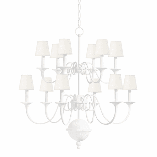 Hudson Valley Windsor 12 Light Chandelier - White Plaster - MDS433-WP
