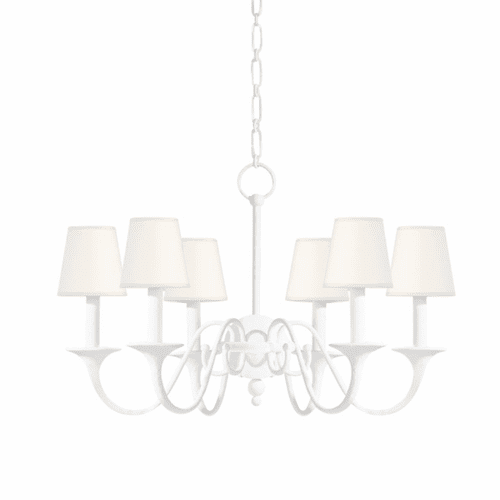 Hudson Valley Windsor 6 Light Chandelier - White Plaster - MDS432-WP
