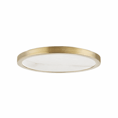 Hudson Valley Woodhaven 18" 1-LT LED Flush Mount - Aged Brass - 4318-AGB