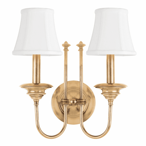 Hudson Valley Yorktown 2-LT Wall Sconce - Aged Brass - 8712-AGB
