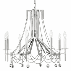 Hudson Valley Zariah 8-LT Chandelier - Polished Nickel - 5228-PN Hudson Valley Zariah 8-LT Chandelier - Polished Nickel - 5228-PN