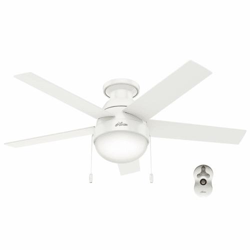 Hunter 44" Hunter Low Profile Ceiling Fan Dempsey w/Remote Control White - 59244WHWH