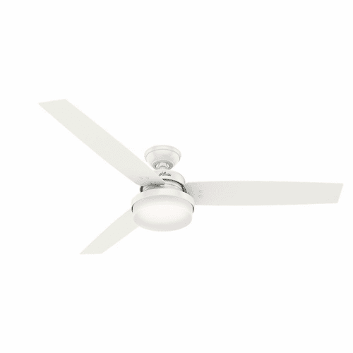 Hunter 60" Sentinel LED Ceiling Fan with Two Additional LED Bulbs - Fresh White - 59456-2B