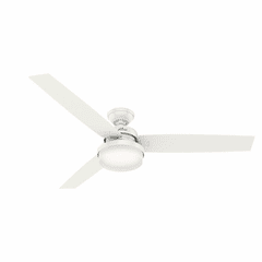 Hunter 60" Sentinel LED Ceiling Fan with Two Additional LED Bulbs - Fresh White - 59456-2B