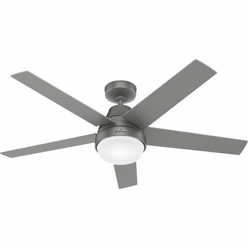 Hunter Aerodyne 52" Ceiling Fan w/LED Light - Matte Silver - 51315
