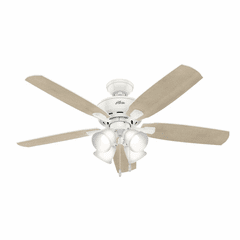 Hunter Amberlin 52" Ceiling Fan w/LED Light - Fresh White - 53217