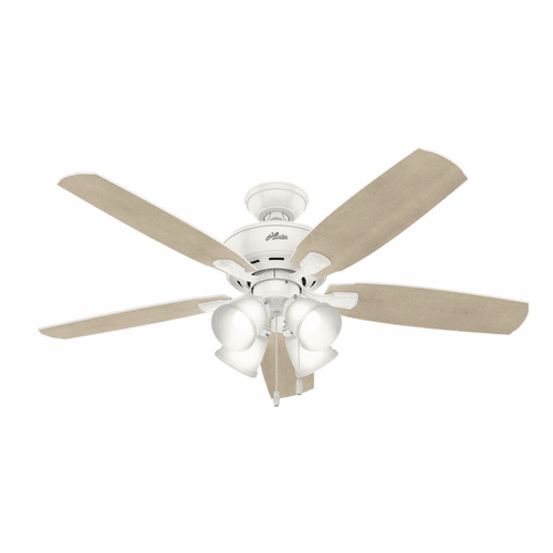 Hunter Amberlin 52" Ceiling Fan w/LED Light - Fresh White - 53217