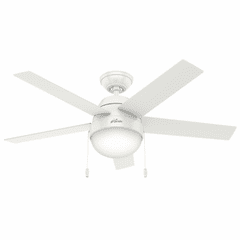 Hunter Anslee 46" Ceiling Fan w/LED Light - Fresh White - 59266