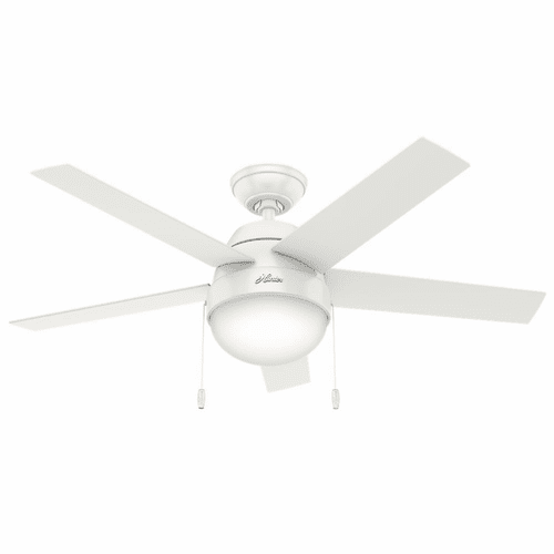 Hunter Anslee 46" Ceiling Fan w/LED Light - Fresh White - 59266