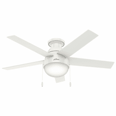 Hunter Anslee 46" Low Profile Ceiling Fan w/LED Light - Fresh White - 59269
