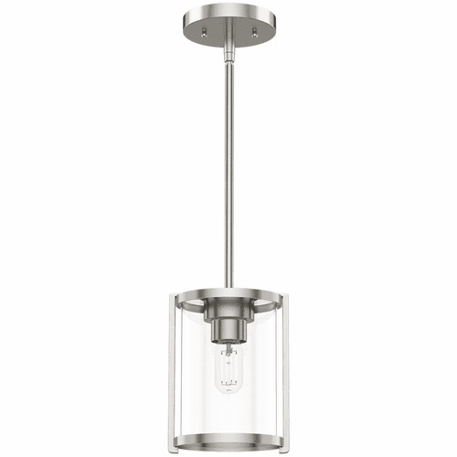 Hunter Astwood 1 Light Mini Pendant - Brushed Nickel - 19119