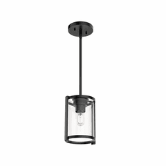 Hunter Astwood 1 Light Mini Pendant - Matte Black - 19005