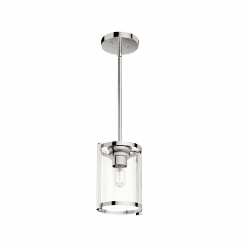 Hunter Astwood 1 Light Mini Pendant - Polished Nickel - 19004