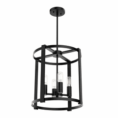 Hunter Astwood 4 Light Chandelier - Matte Black - 19003