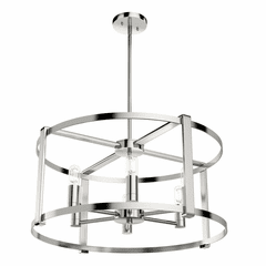 Hunter Astwood 6 Light Chandelier - Polished Nickel - 19000