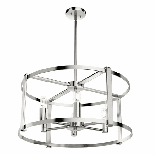Hunter Astwood 6 Light Chandelier - Polished Nickel - 19000