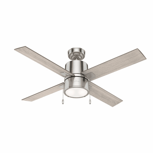 Hunter Beck 52" Ceiling Fan w/LED Light - Brushed Nickel - 54214