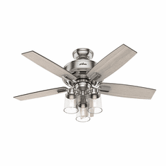Hunter Bennett 44" Ceiling Fan w/LED Light - Brushed Nickel - 50417 Hunter Bennett 44" Ceiling Fan w/LED Light - Brushed Nickel - 50417
