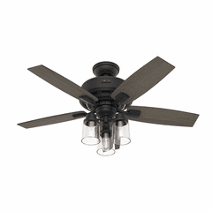 Hunter Bennett 44" Ceiling Fan w/LED Light - Matte Black - 50416 Hunter Bennett 44" Ceiling Fan w/LED Light - Matte Black - 50416