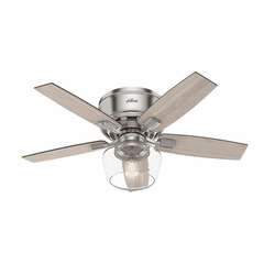 Hunter Bennett 44" Low Profile Ceiling Fan w/LED Light - Brushed Nickel - 50420