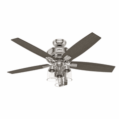 Hunter Bennett 52" Ceiling Fan w/LED Light - Brushed Nickel - 54190 Hunter Bennett 52" Ceiling Fan w/LED Light - Brushed Nickel - 54190