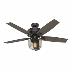Hunter Bennett 52" Ceiling Fan w/LED Light - Matte Black - 54187 Hunter Bennett 52" Ceiling Fan w/LED Light - Matte Black - 54187
