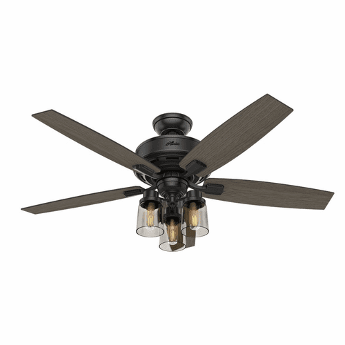 Hunter Bennett 52" Ceiling Fan w/LED Light - Matte Black - 54189