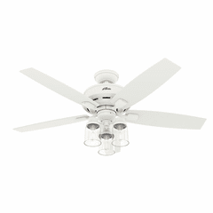 Hunter Bennett 52" Ceiling Fan w/LED Light - Matte White - 50281 Hunter Bennett 52" Ceiling Fan w/LED Light - Matte White - 50281