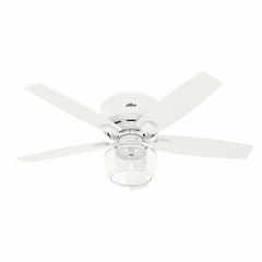 Hunter Bennett 52" Low Profile Ceiling Fan w/LED Light - Matte White - 50280 Hunter Bennett 52" Low Profile Ceiling Fan w/LED Light - Matte White - 50280