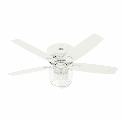 Hunter Bennett 52" Low Profile Ceiling Fan w/LED Light - Matte White - 50280