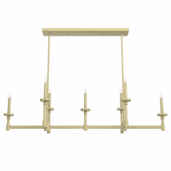 Hunter Briargrove 7 Light Linear Chandelier - Modern Brass - 19055