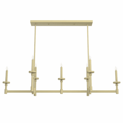 Hunter Briargrove 7 Light Linear Chandelier - Modern Brass - 19055