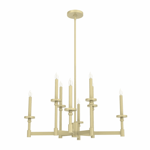 Hunter Briargrove 8 Light Chandelier - Modern Brass - 19053
