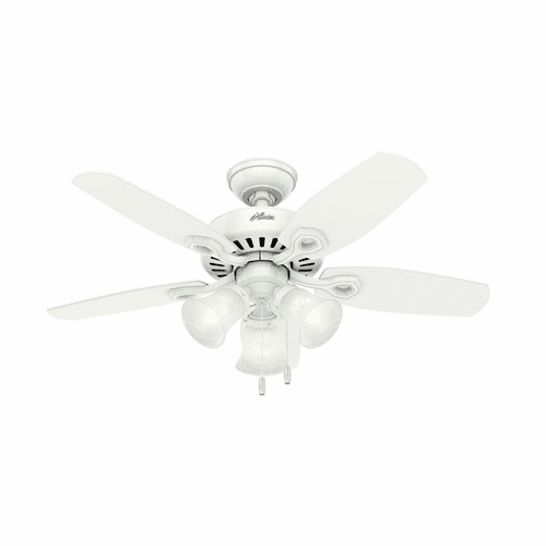 Hunter Builder 42" Ceiling Fan w/LED Light - Snow White - 52105