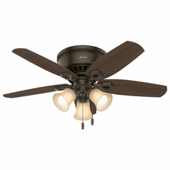 Hunter Builder 42" Low Profile Ceiling Fan w/LED Light - New Bronze - 51091