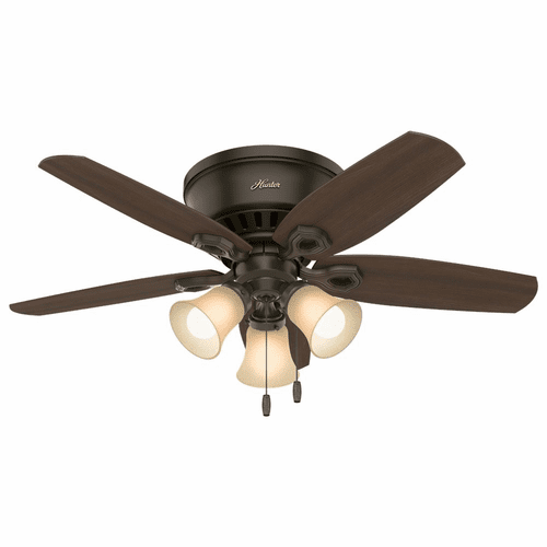 Hunter Builder 42" Low Profile Ceiling Fan w/LED Light - New Bronze - 51091