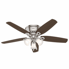 Hunter Builder 52" Low Profile Ceiling Fan w/LED Light - Brushed Nickel - 53328
