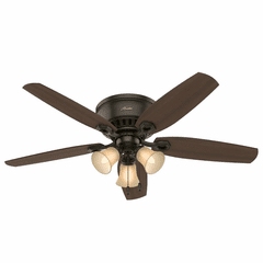 Hunter Builder 52" Low Profile Ceiling Fan w/LED Light - New Bronze - 53327