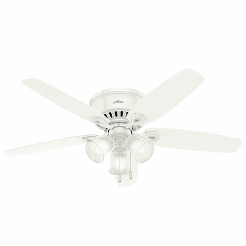 Hunter Builder 52" Low Profile Ceiling Fan w/LED Light - Snow White - 53326