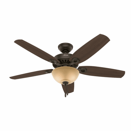 Hunter Builder Deluxe 52" Ceiling Fan w/LED Light - New Bronze - 53091