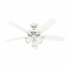 Hunter Builder Plus 52" Ceiling Fan w/LED Light - Snow White - 53236
