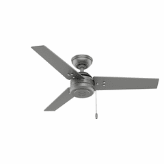 Hunter Cassius 44" Outdoor Ceiling Fan - Matte Silver - 50256
