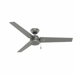 Hunter Cassius 52" Outdoor Ceiling Fan - Matte Silver - 59262 Hunter Cassius 52" Outdoor Ceiling Fan - Matte Silver - 59262