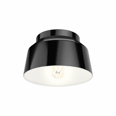Hunter Cranbrook 1 Light Flush Mount - Matte Black - 19023