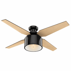 Hunter Cranbrook 52" Low Profile Ceiling Fan w/LED Light - Gloss Black - 59259 Hunter Cranbrook 52" Low Profile Ceiling Fan w/LED Light - Gloss Black - 59259