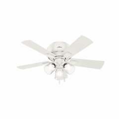 Hunter Crestfield 42" Low Profile Ceiling Fan w/LED Light - Fresh White - 52152